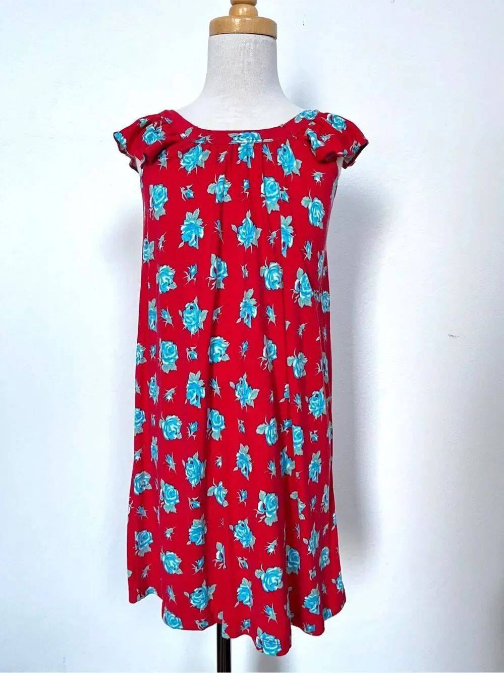 Petit Louie Floral Knit Flutter Sleeve Dress Girls Size 6-8